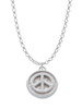 Peace Sign - Round Seal Charm Necklace