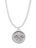Fleur di Lis - Round Seal Charm Necklace