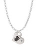 Hand Print Heart Charm Necklace