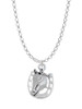 Horse Head with Horseshoe - 2 Sided Charm Necklace