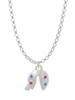 Multicolored Crystal Fortune Cookie Charm Necklace