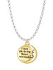 Gold Tone I Love You to the Moon and Back Charm Necklace