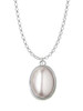 Small Grey Imitation Pearl Charm Necklace