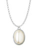Small Cream Imitation Pearl Charm Necklace