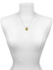Large Gold Tone Disc Letter - G - 3/4'' Charm Necklace
