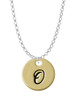 Large Gold Tone Disc Letter - O - 3/4'' Charm Necklace