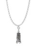 Pagoda with Clear Crystal Charm Necklace