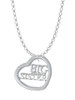 3/4'' Big Sister Cutout Open Heart Charm Necklace