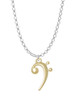 Bass Gold Tone Clef Charm Necklace