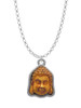 Resin Buddha Head in Frame Charm Necklace
