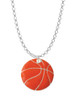 3/4'' Enamel Basketball Charm Necklace