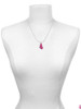 Large Translucent Hot Pink Flying Butterfly Charm Necklace