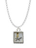 Shadow Box ''Hope'' with Gold Tone Ribbon Charm Necklace