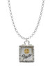 Shadow Box ''Peace'' with Gold Tone Peace Sign Charm Necklace