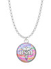 Domed Multi Color BSM Charm Necklace