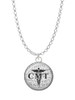 Domed Black CMT Charm Necklace