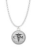 Domed Black CNM Charm Necklace