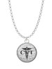 Domed Black CVT Charm Necklace