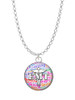 Domed Multi Color EMT Charm Necklace