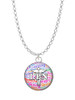 Domed Multi Color LPN Charm Necklace