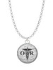 Domed Black OTR Charm Necklace