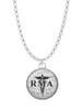 Domed Black RMA Charm Necklace