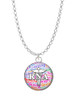 Domed Multi Color RNA Charm Necklace