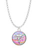 Domed Multi Color RPT Charm Necklace