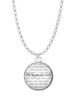 Domed Philippians 4:13 Charm Necklace