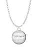 Domed Joshua 1:9 Charm Necklace