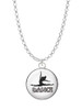 Domed Contemporary Dance Splits Charm Necklace