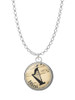 Domed Music - Harp Charm Necklace