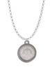 Stainless Steel Disc Nevertheless She Persisted Charm Necklace