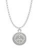 Disc with Crystal Peace Sign Charm Necklace
