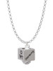 Chinese Symbol Harmony Square Spinner Charm Necklace