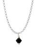 Black - 6mm Crystal Bicone Charm Necklace