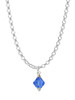 September - Blue - 6mm Crystal Bicone Charm Necklace