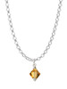 November - Yellow - 6mm Crystal Bicone Charm Necklace