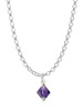 Purple Velvet - 6mm Crystal Bicone Charm Necklace