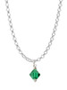 May - Green - 6mm Crystal Bicone Charm Necklace