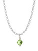 August - Lime Green - 6mm Crystal Bicone Charm Necklace