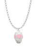 Pink Heart Spinner Charm Necklace