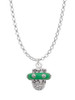 Crystal Green Spinner Charm Necklace