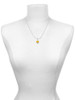 12mm Faceted Yellow Glass Spinner Charm Necklace