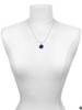 Round - Imitation Cat's Eye - Blue - Charm Necklace