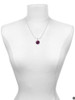 Round - Imitation Cat's Eye - Purple - Charm Necklace