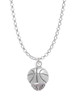 Antiqued Silver Tone Basketball Spinner Charm Necklace