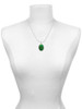 Oval - Imitation Cat's Eye - Green - Charm Necklace