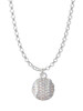Small Sparkle Clear AB Softball Charm Necklace