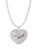 Big Sister Rock on AB Crystal Heart Charm Necklace